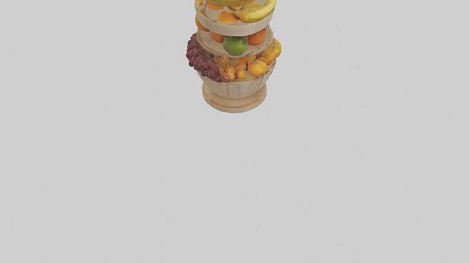 Fruit Basket Stand model 3D model 5