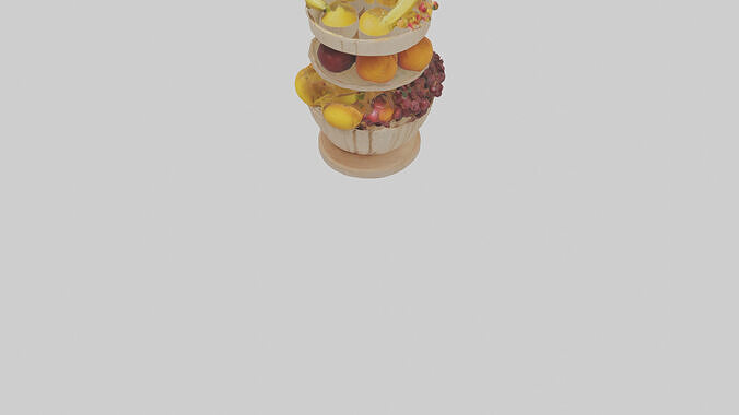 Fruit Basket Stand model 3D model 6