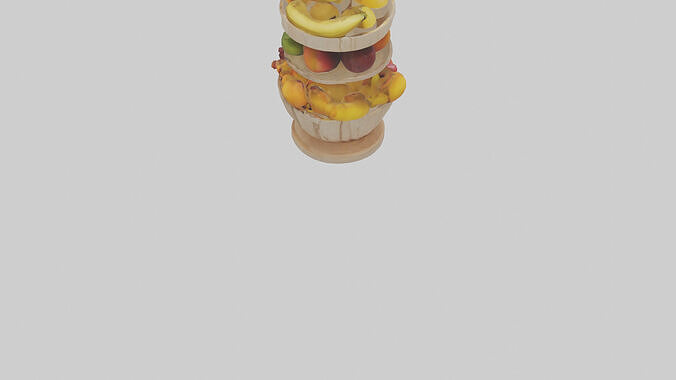 Fruit Basket Stand model 3D model 7