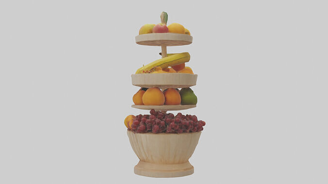 Fruit Basket Stand model 3D model 2