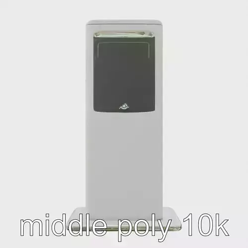 Eco-Friendly Electric Vehicle Charging Point Low-poly 3D model