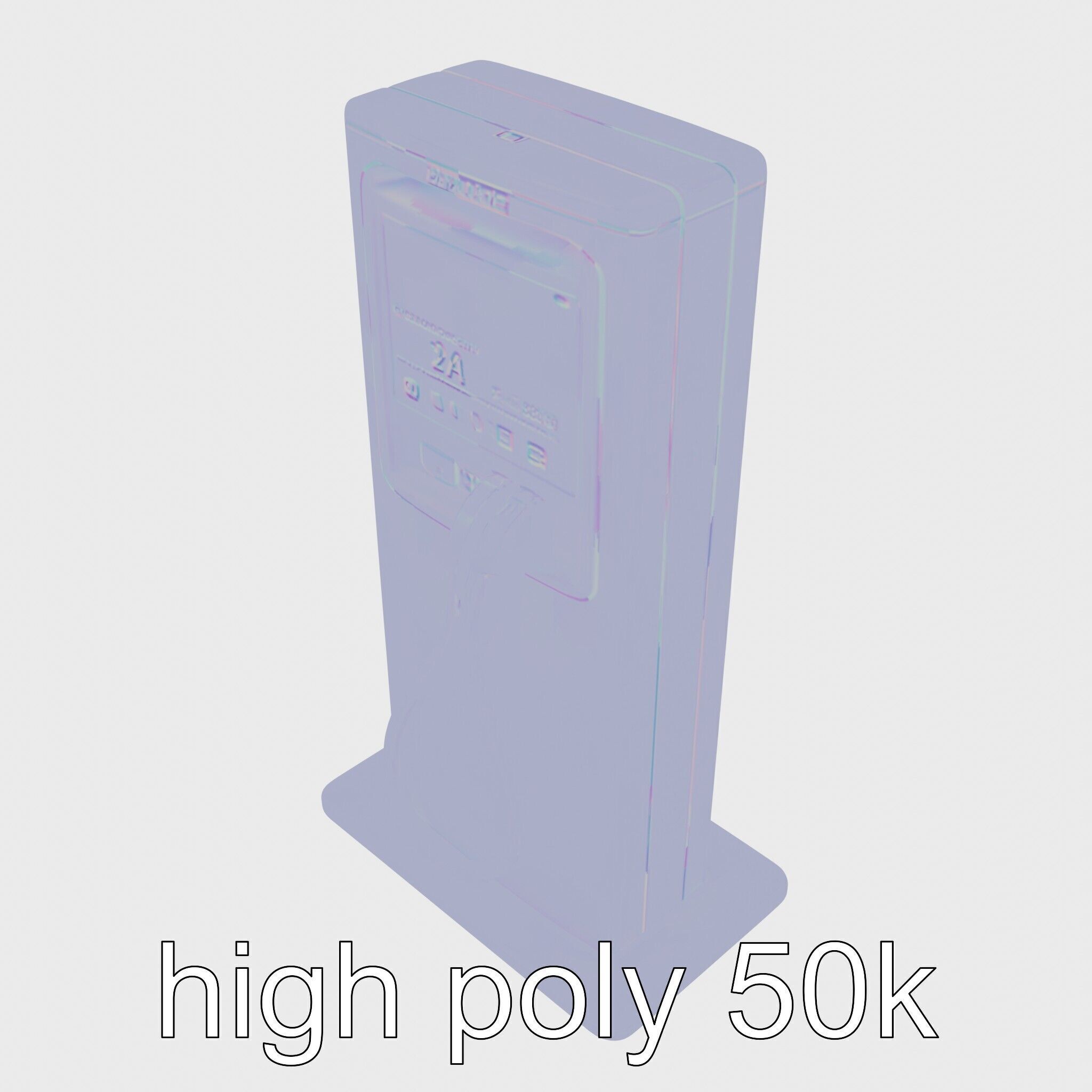 Eco-Friendly Electric Vehicle Charging Point Low-poly 3D model_27