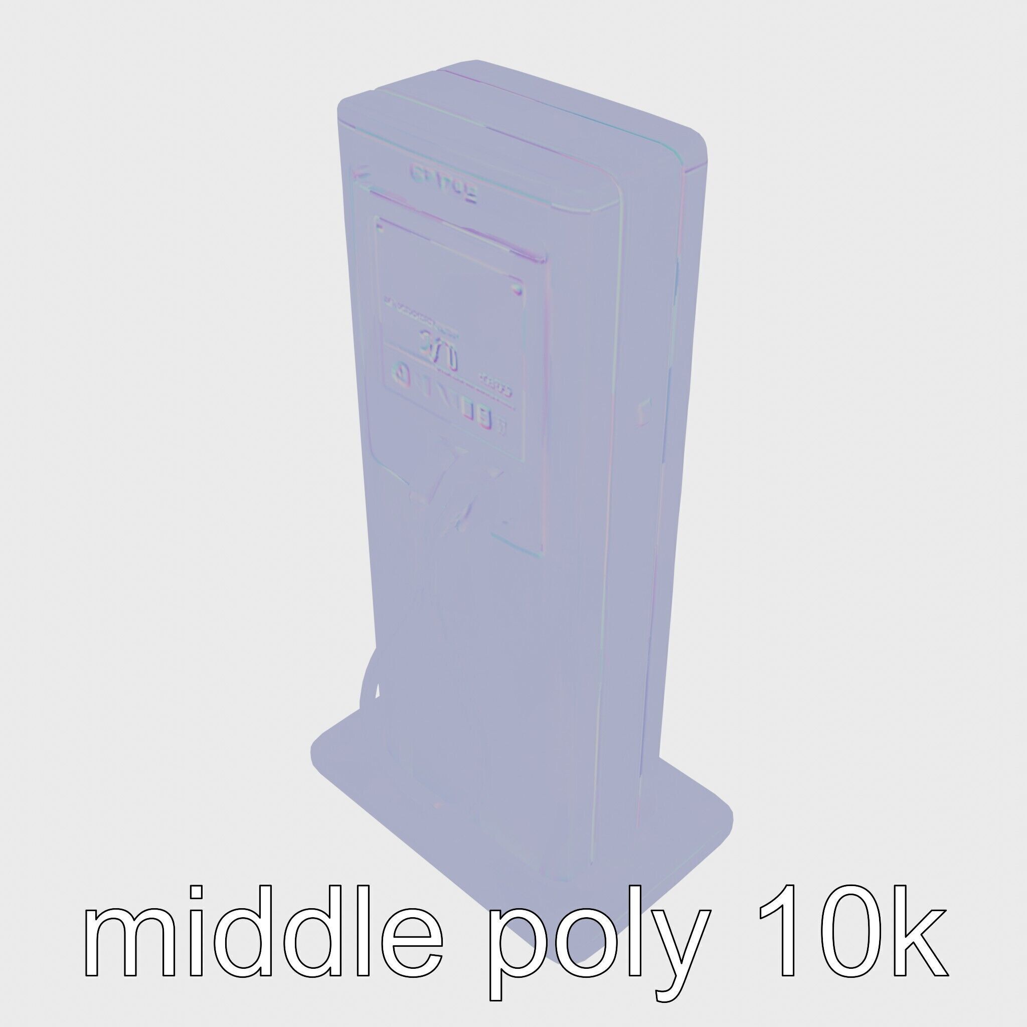 Eco-Friendly Electric Vehicle Charging Point Low-poly 3D model_33