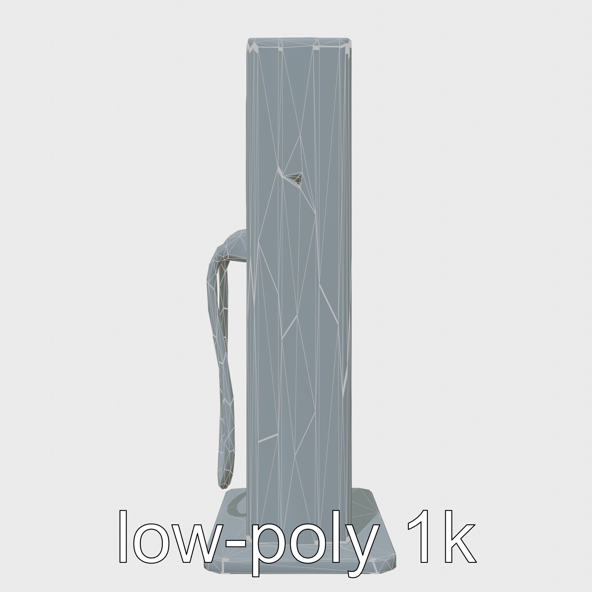 Eco-Friendly Electric Vehicle Charging Point Low-poly 3D model_17