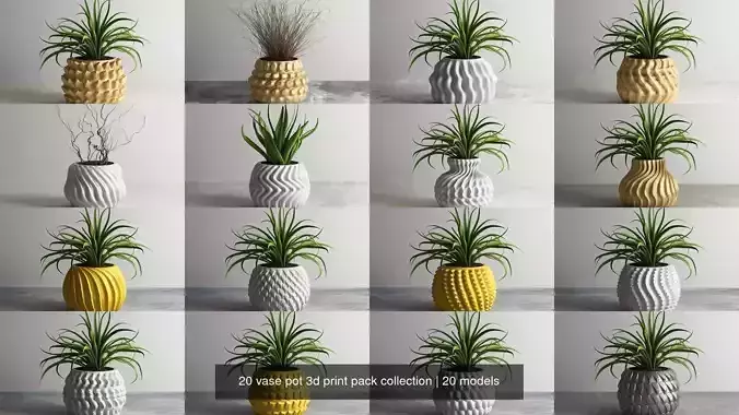 20 vase pot 3d print pack collection 20 vase pot 3d print pack collection