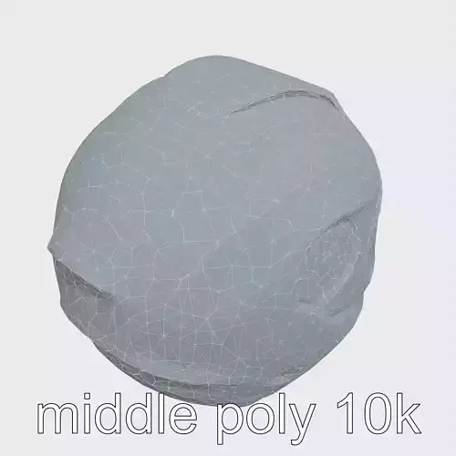 Pulse Streamlined Helmet with Detachable Parts Low-poly 3D model