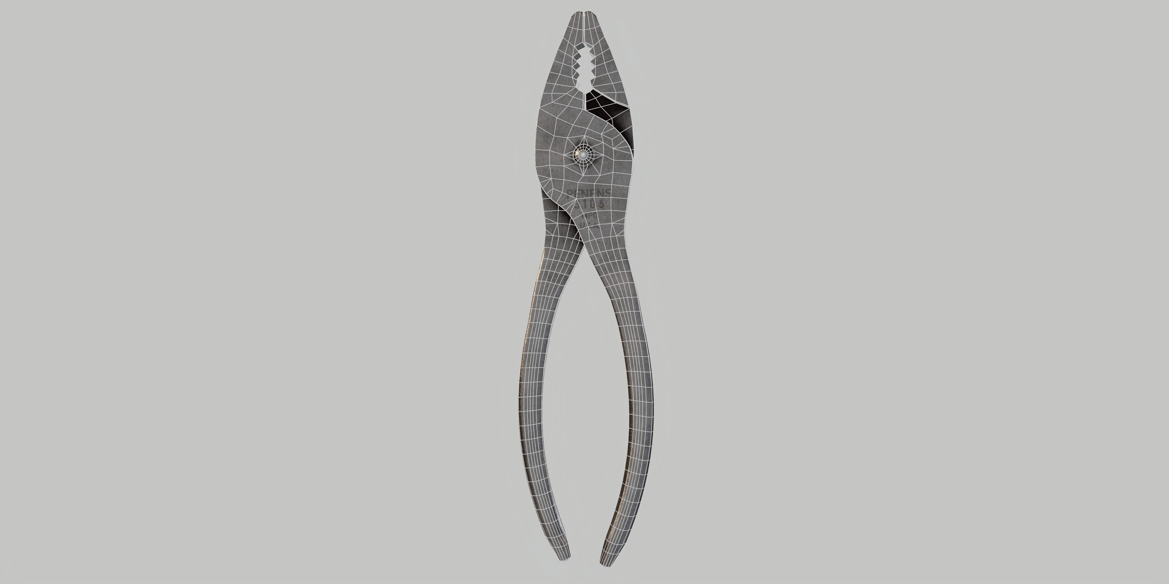 Combination Pliers Low-poly 3D model_24