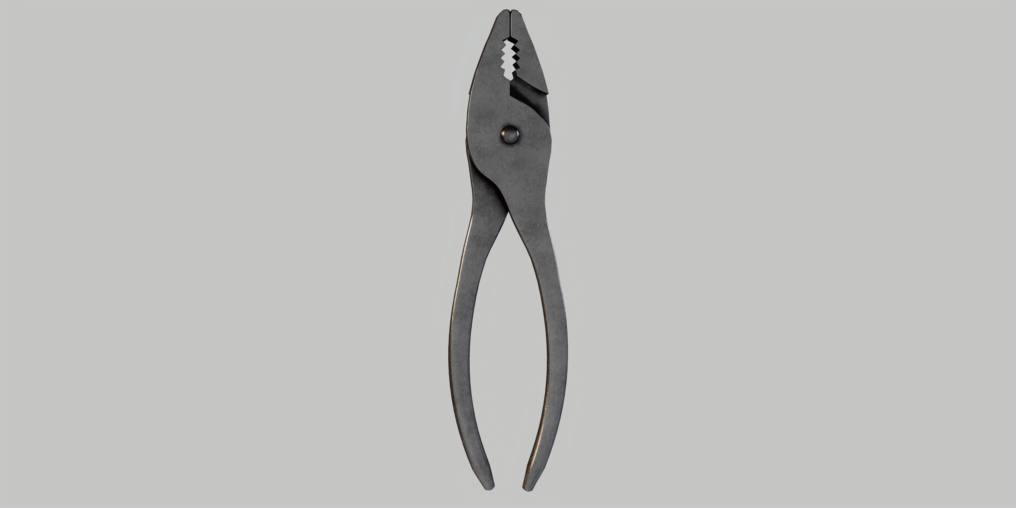 Combination Pliers Low-poly 3D model_7