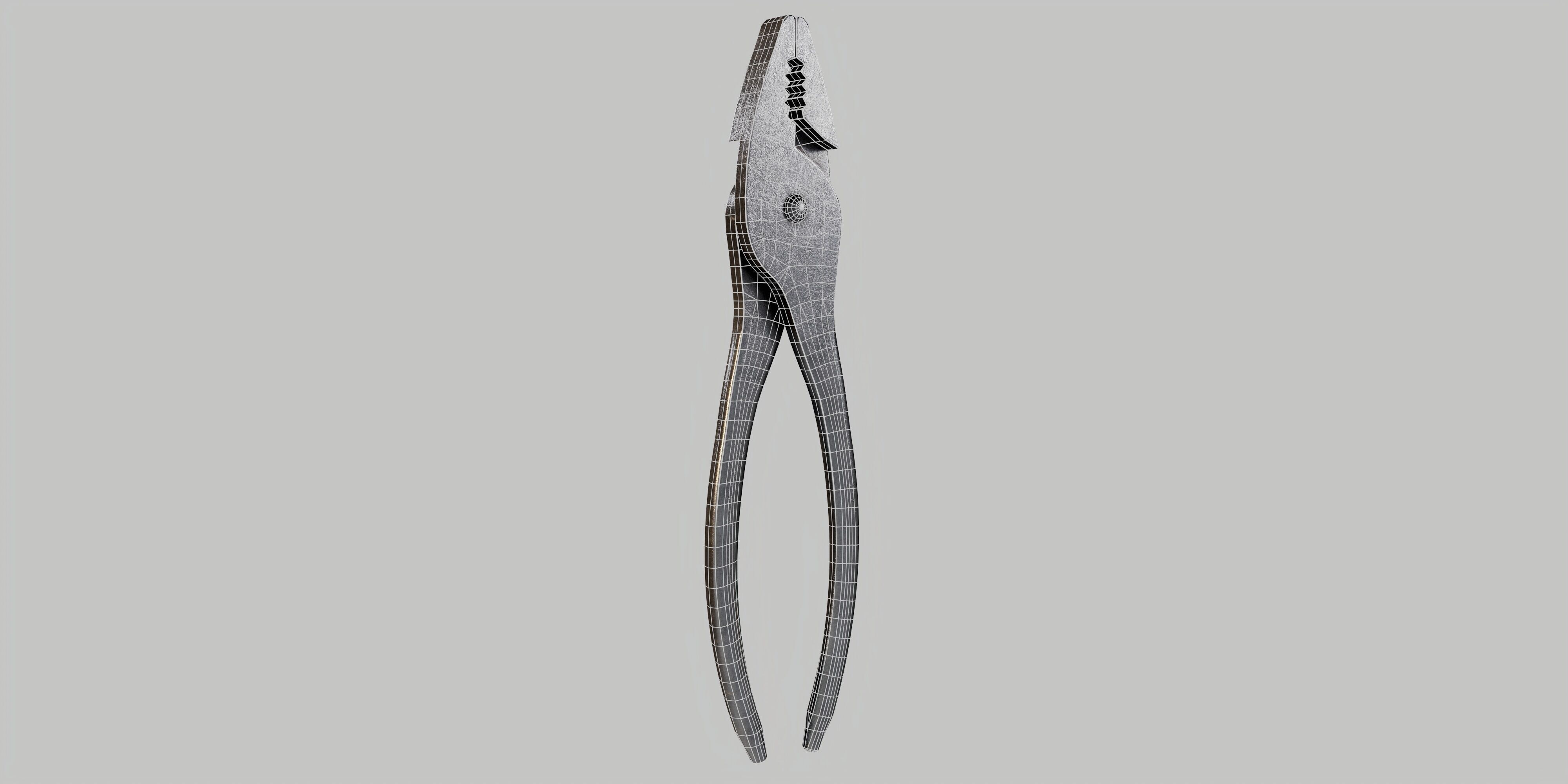 Combination Pliers Low-poly 3D model_20
