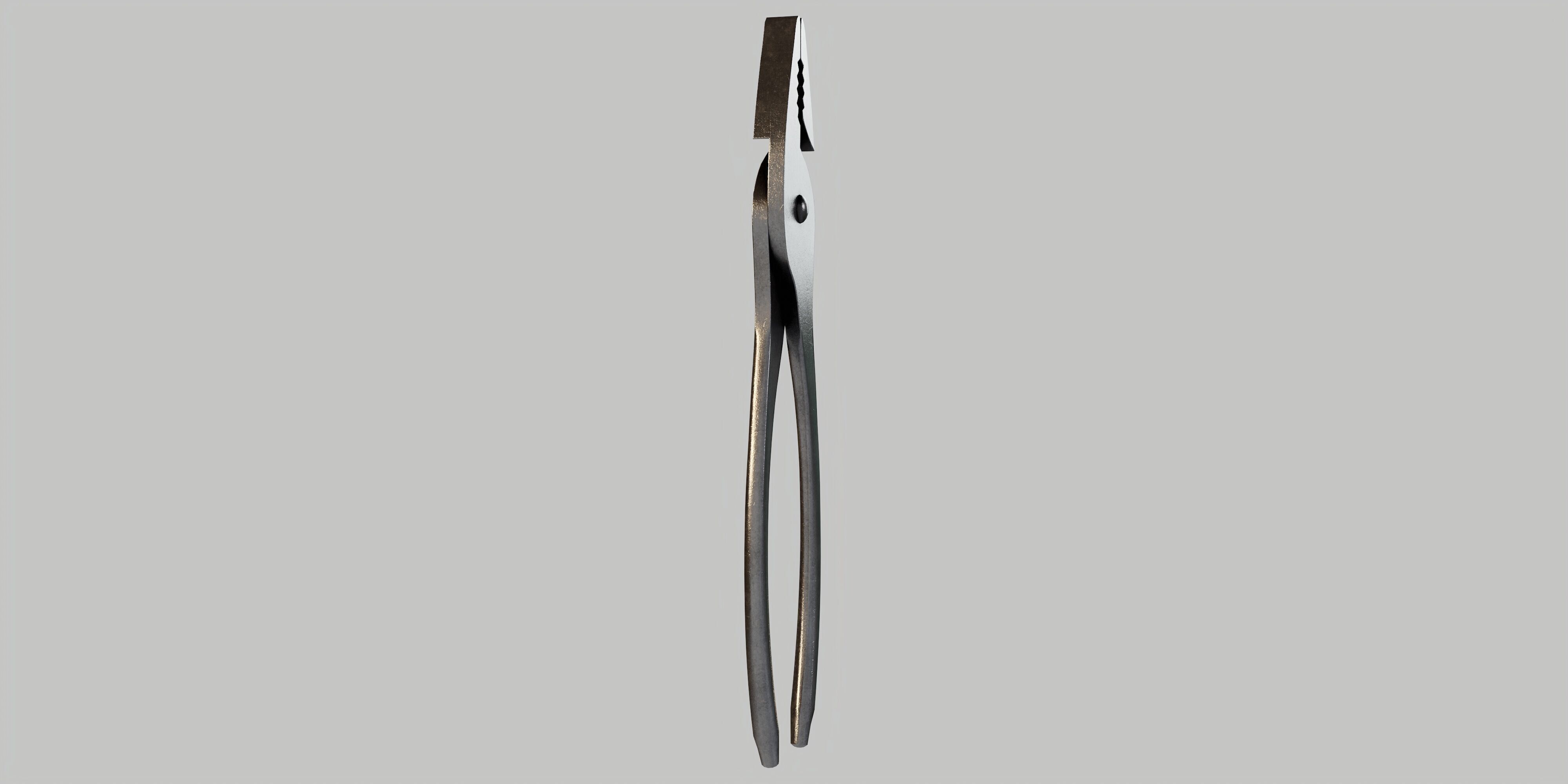 Combination Pliers Low-poly 3D model_9