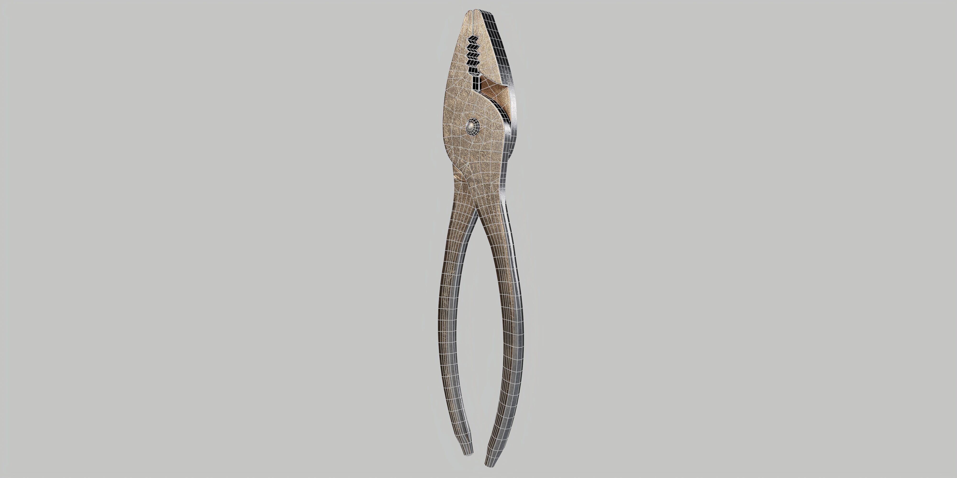 Combination Pliers Low-poly 3D model_23
