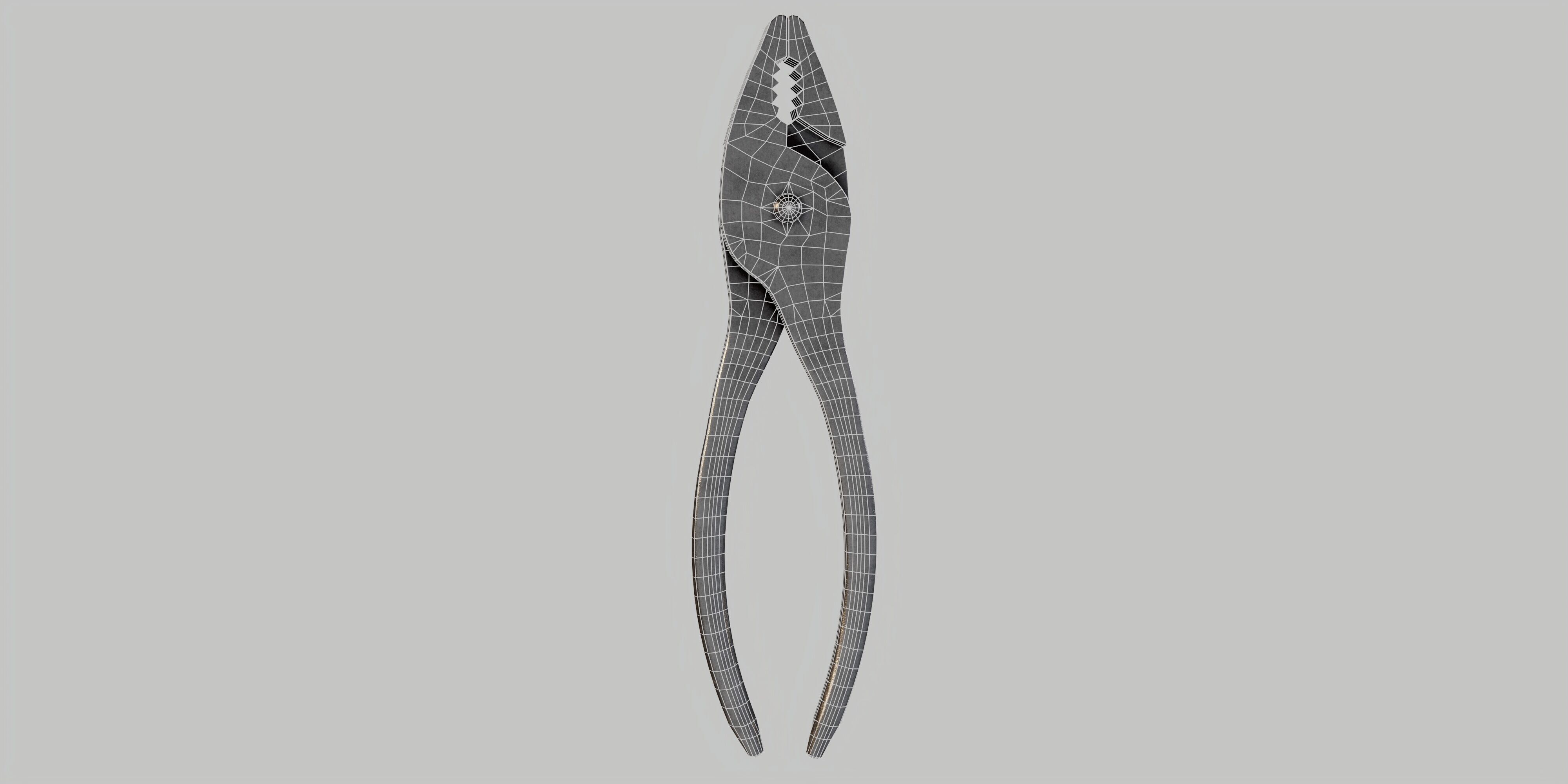 Combination Pliers Low-poly 3D model_19