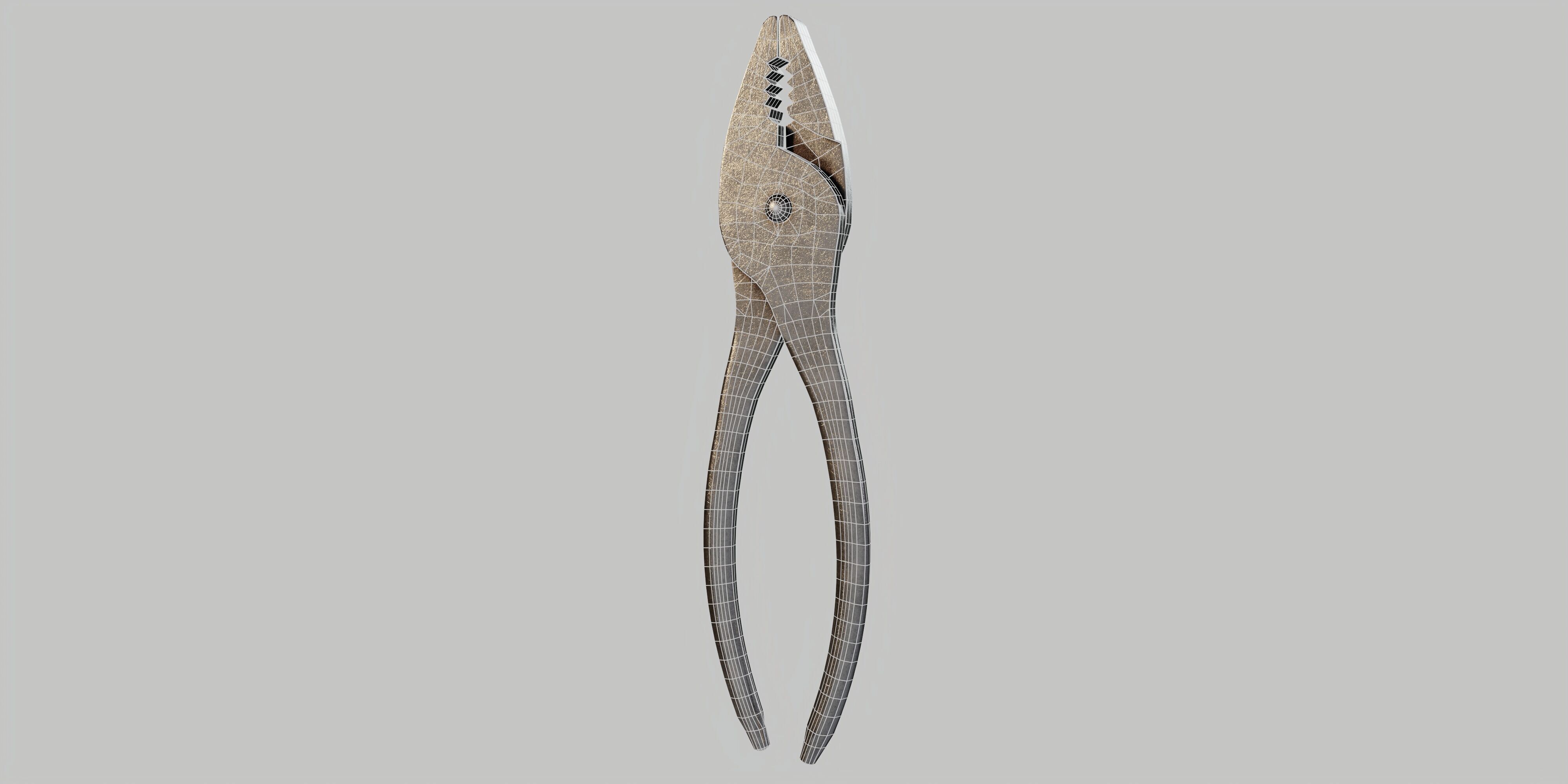 Combination Pliers Low-poly 3D model_18