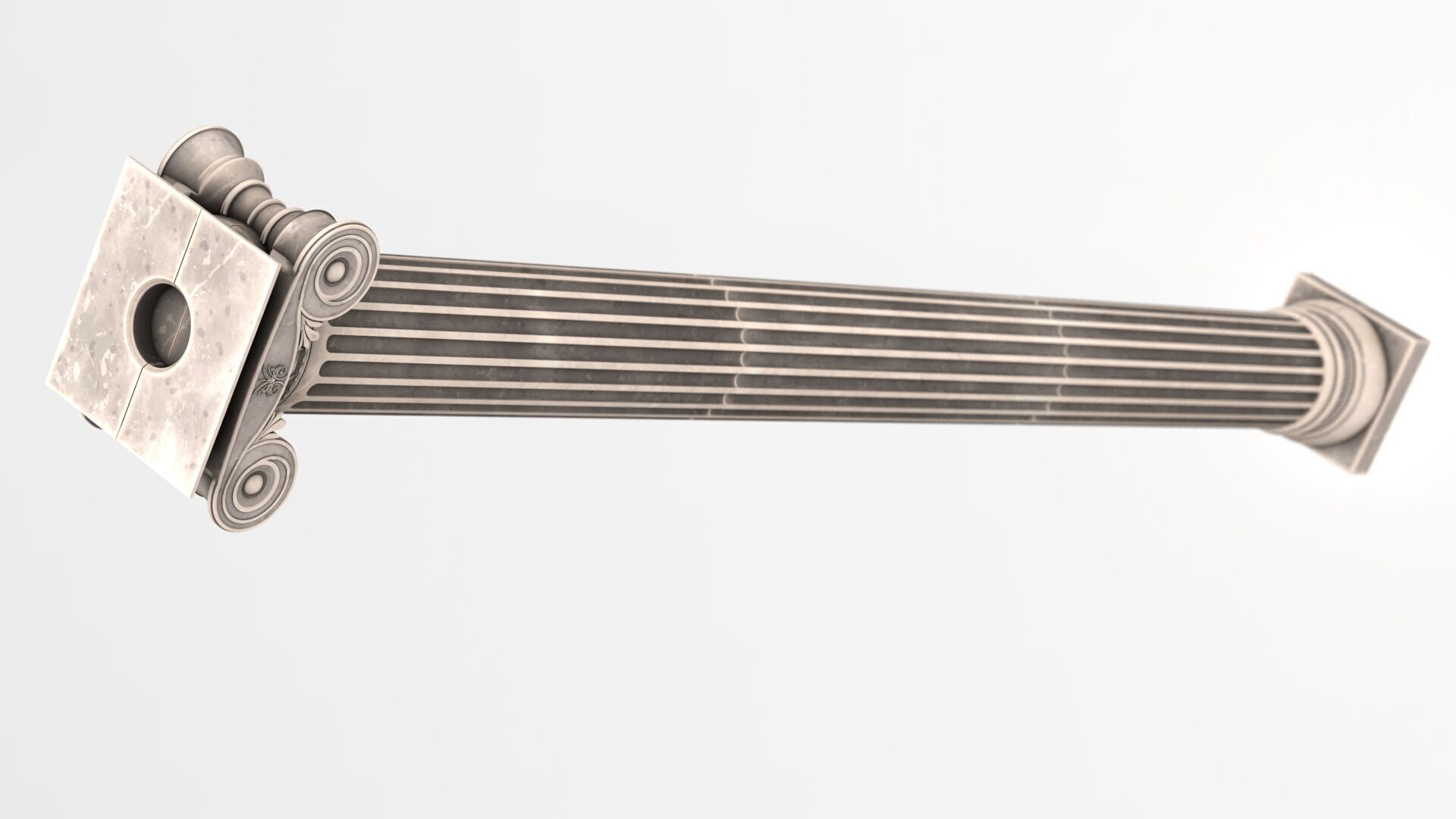 Greek Ionic Full Column 3D model_17