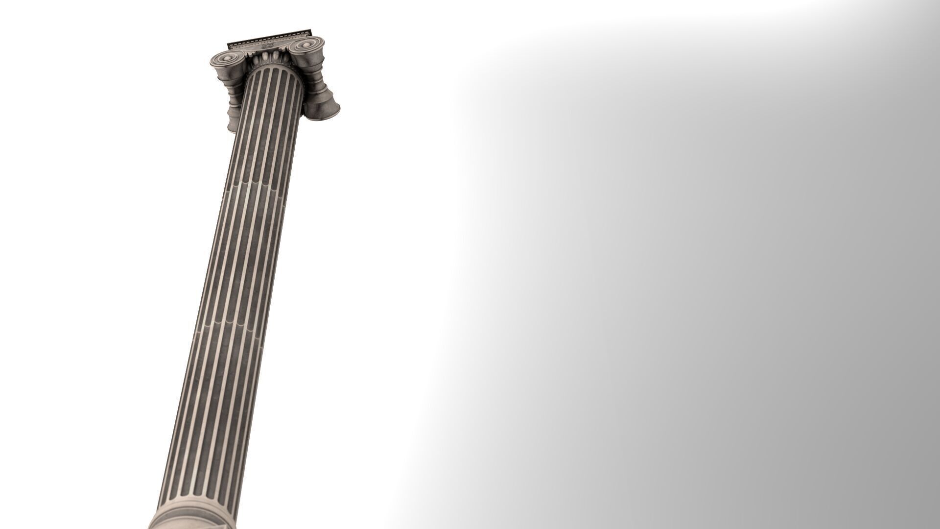 Greek Ionic Full Column 3D model_15