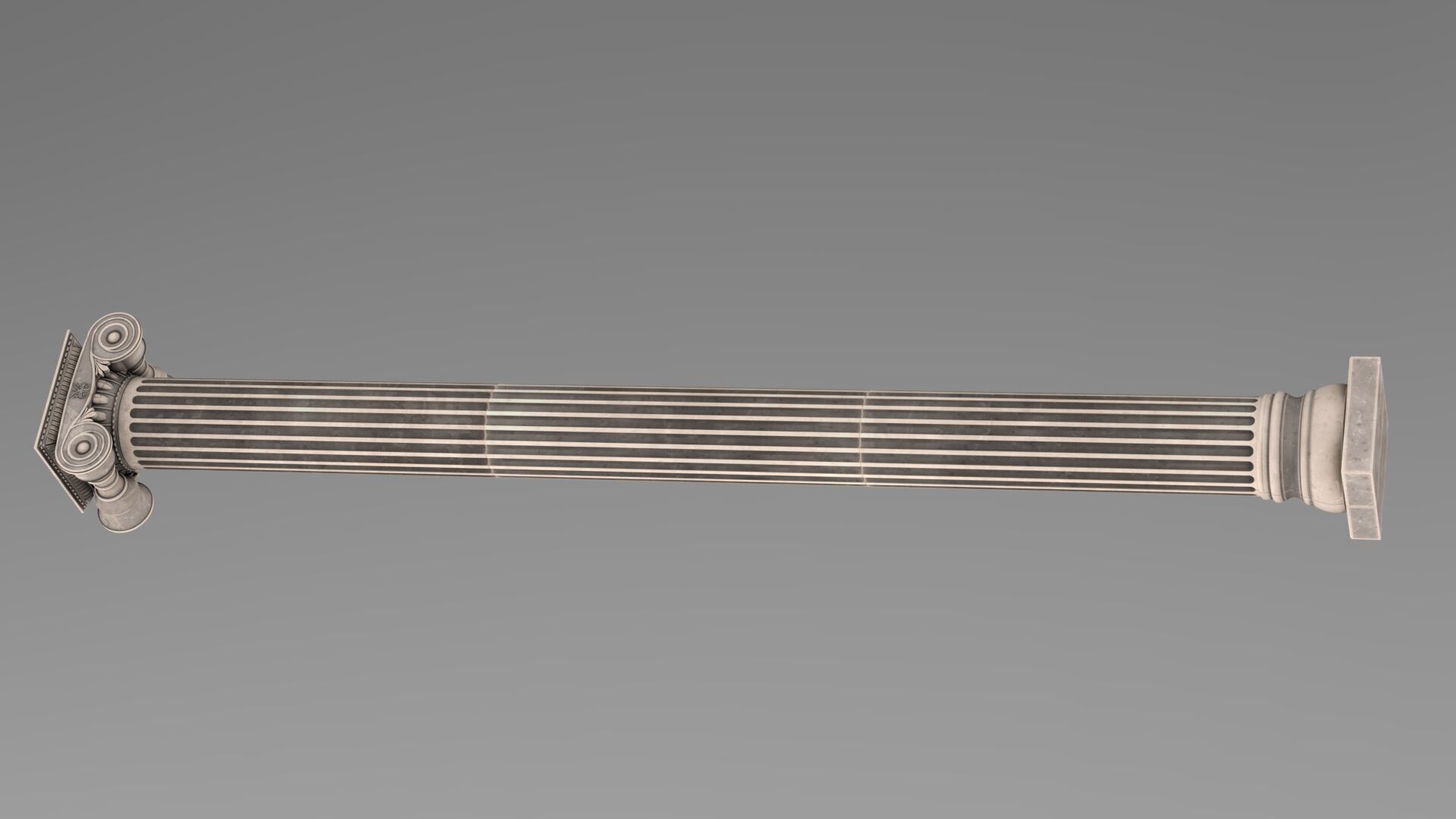 Greek Ionic Full Column 3D model_16