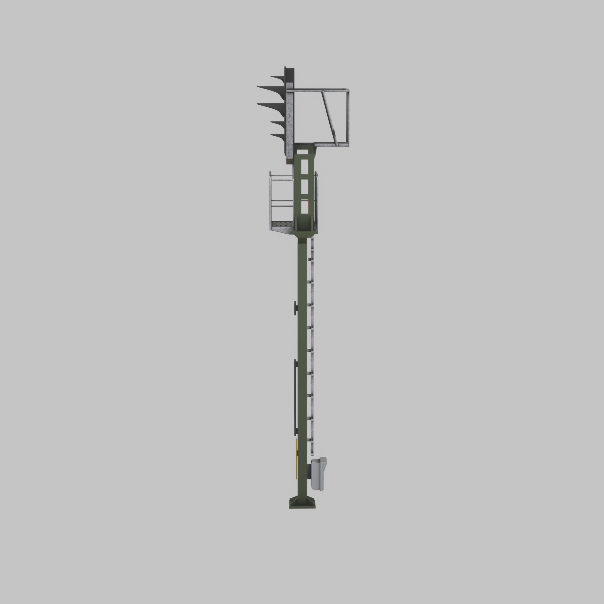 KS Railway Signal Post 7000mm Version-6 Low-poly 3D model_17