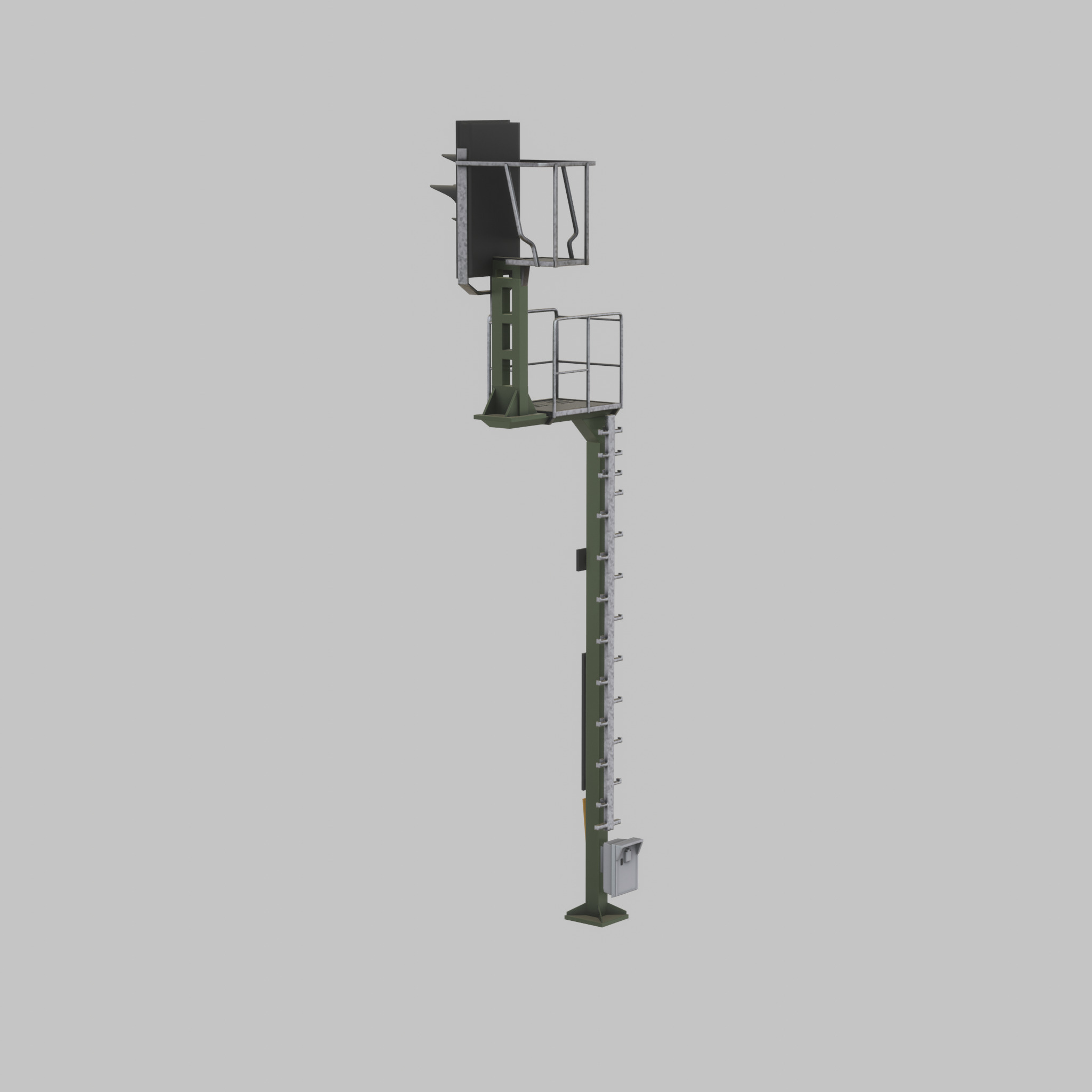 KS Railway Signal Post 7000mm Version-6 Low-poly 3D model_39
