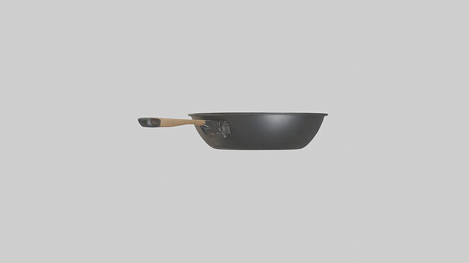 Frying pan model 3D model 2