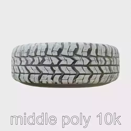 Performance Tire Tread Detailed Rubber Model Low-poly 3D model