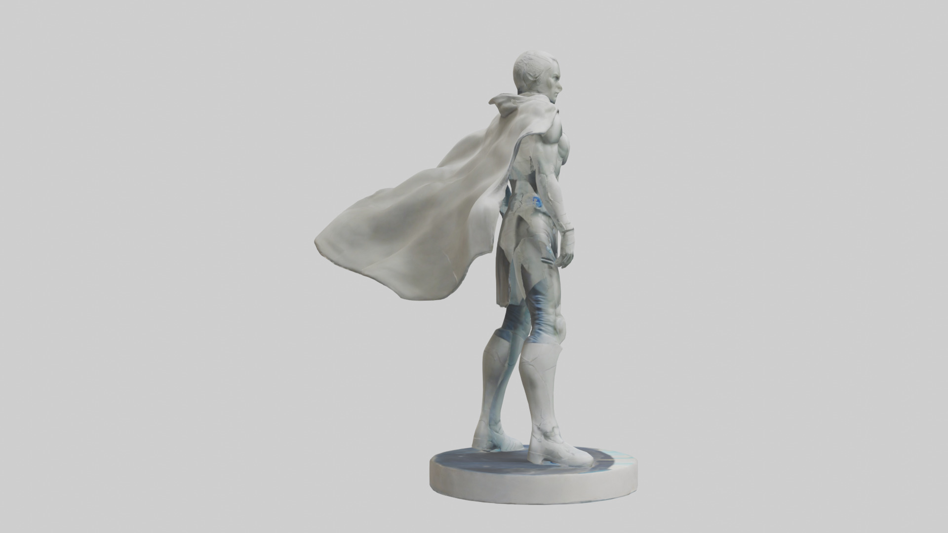Future Earth Hero Statue model 3D model_13