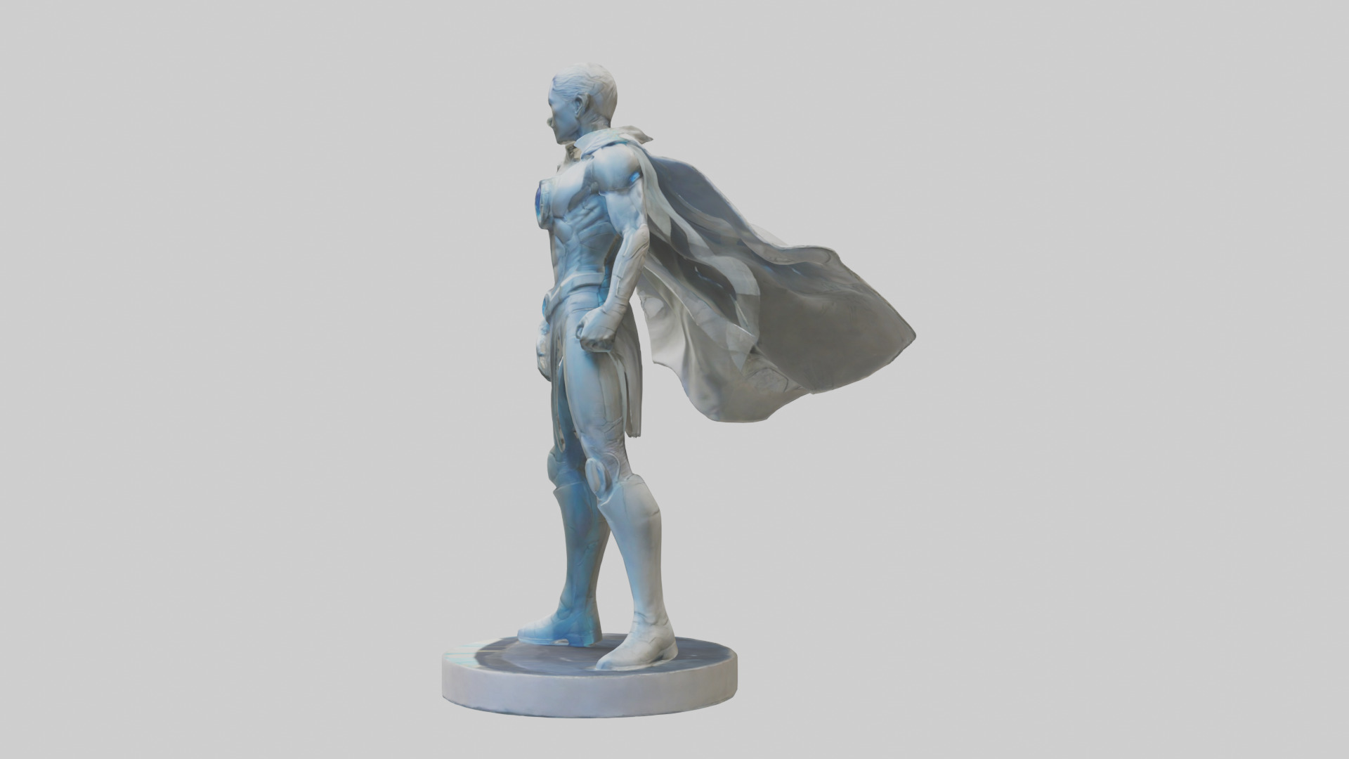 Future Earth Hero Statue model 3D model_12