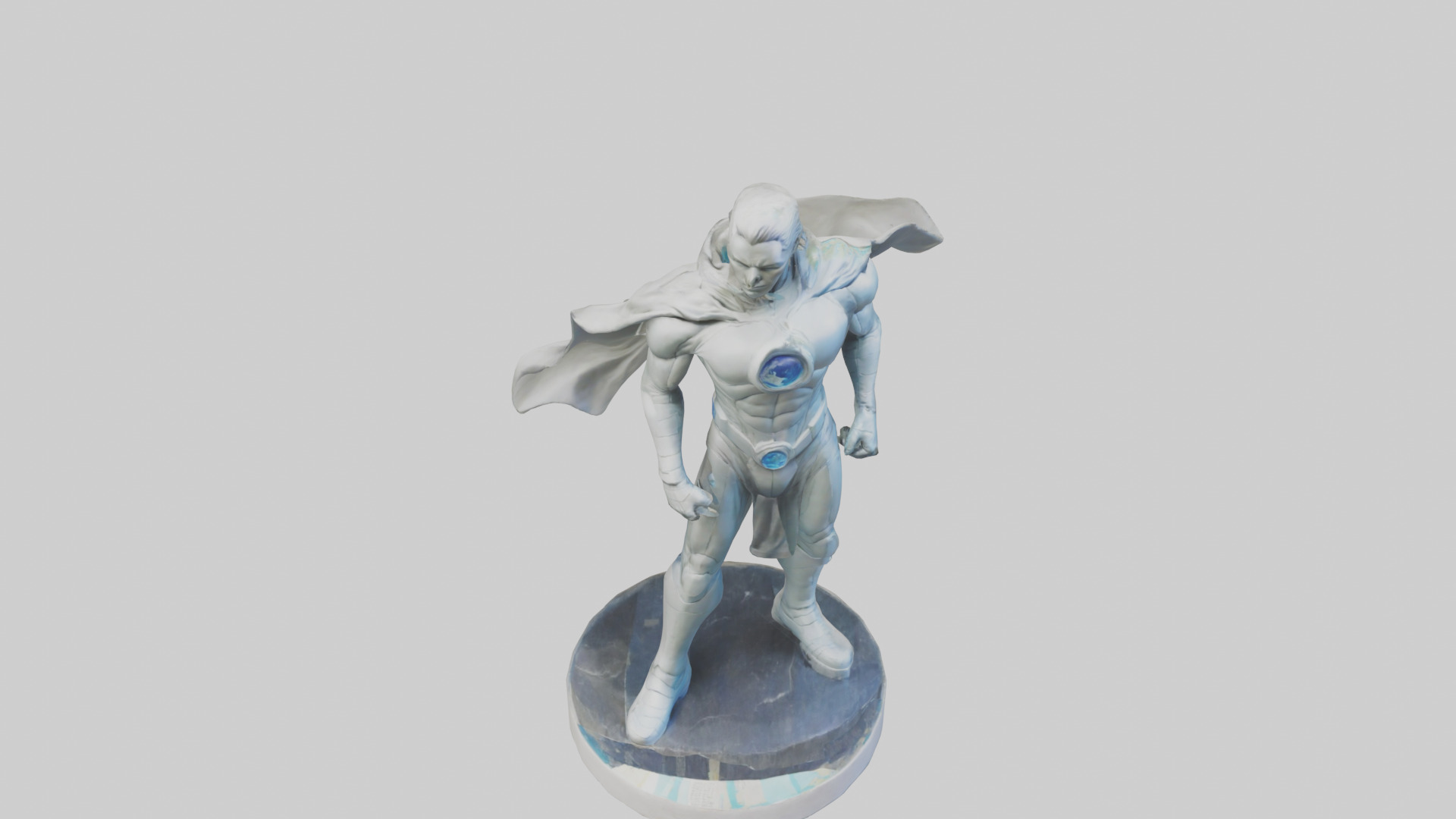 Future Earth Hero Statue model 3D model_16
