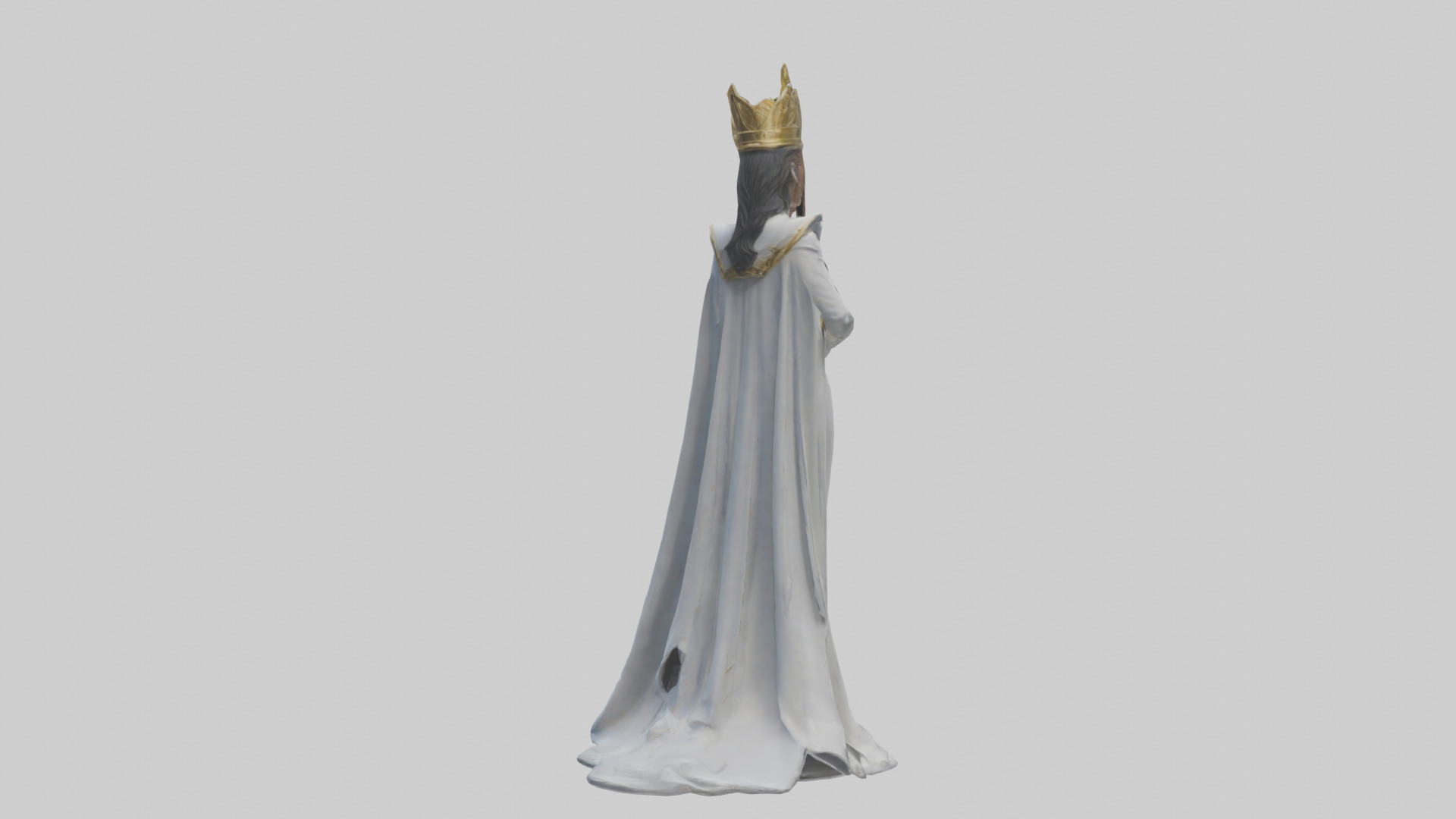 Future Queen statue model 3D model_2