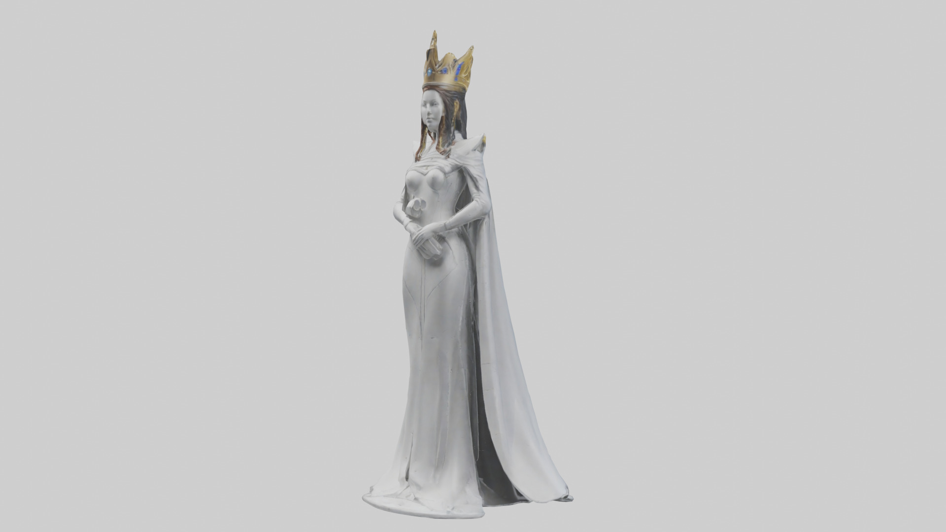 Future Queen statue model 3D model_8