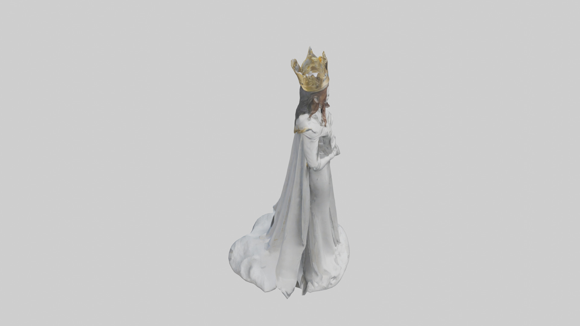 Future Queen statue model 3D model_18