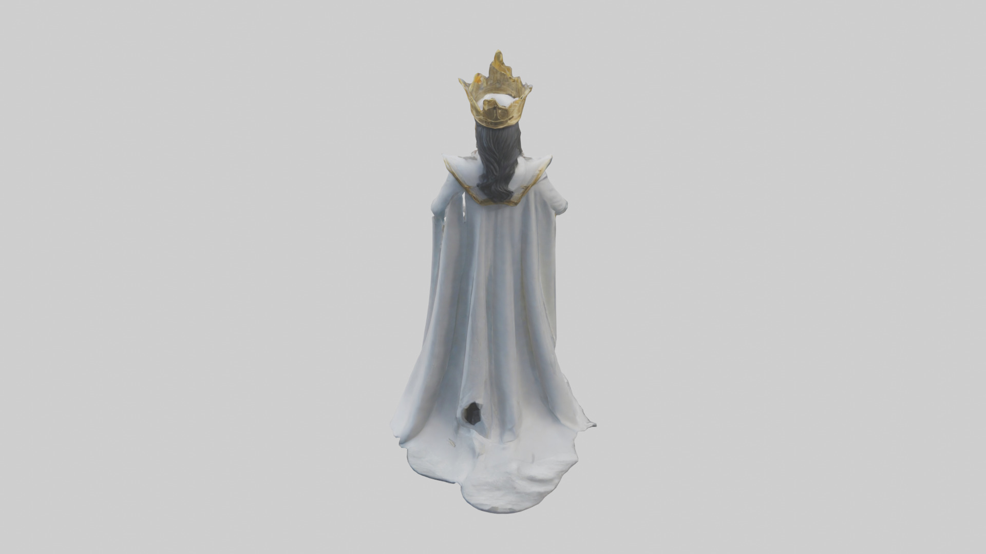 Future Queen statue model 3D model_15