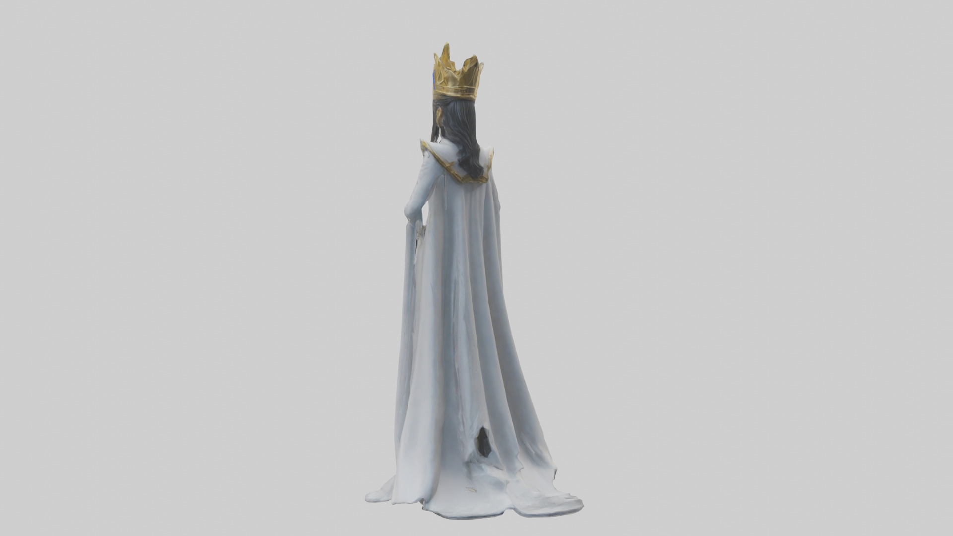 Future Queen statue model 3D model_1