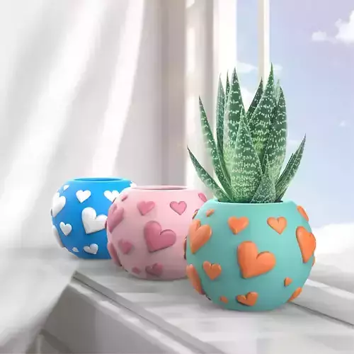 Love Heart Shape Planter - Valentine Day Love Decor