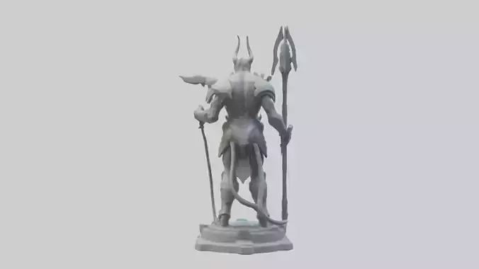 Futuristic Beastmaster statue model
