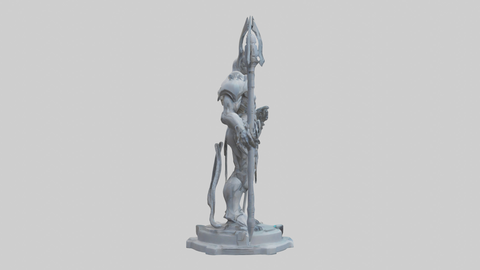 Futuristic Beastmaster statue model 3D model_13