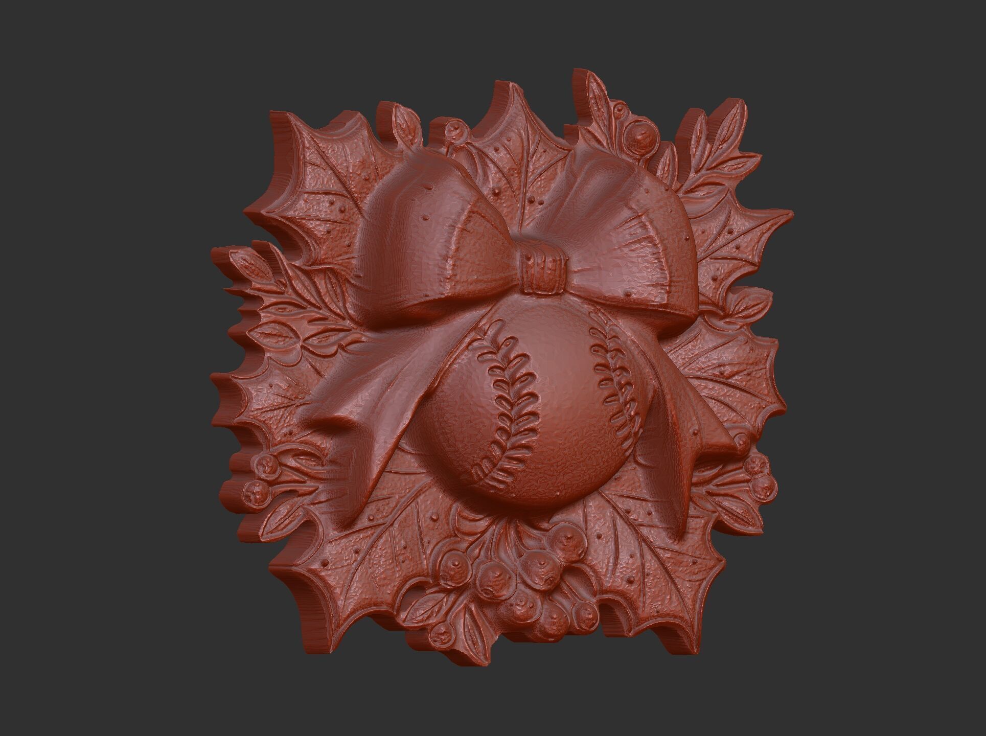 christmas base ball decor  3D print model_18
