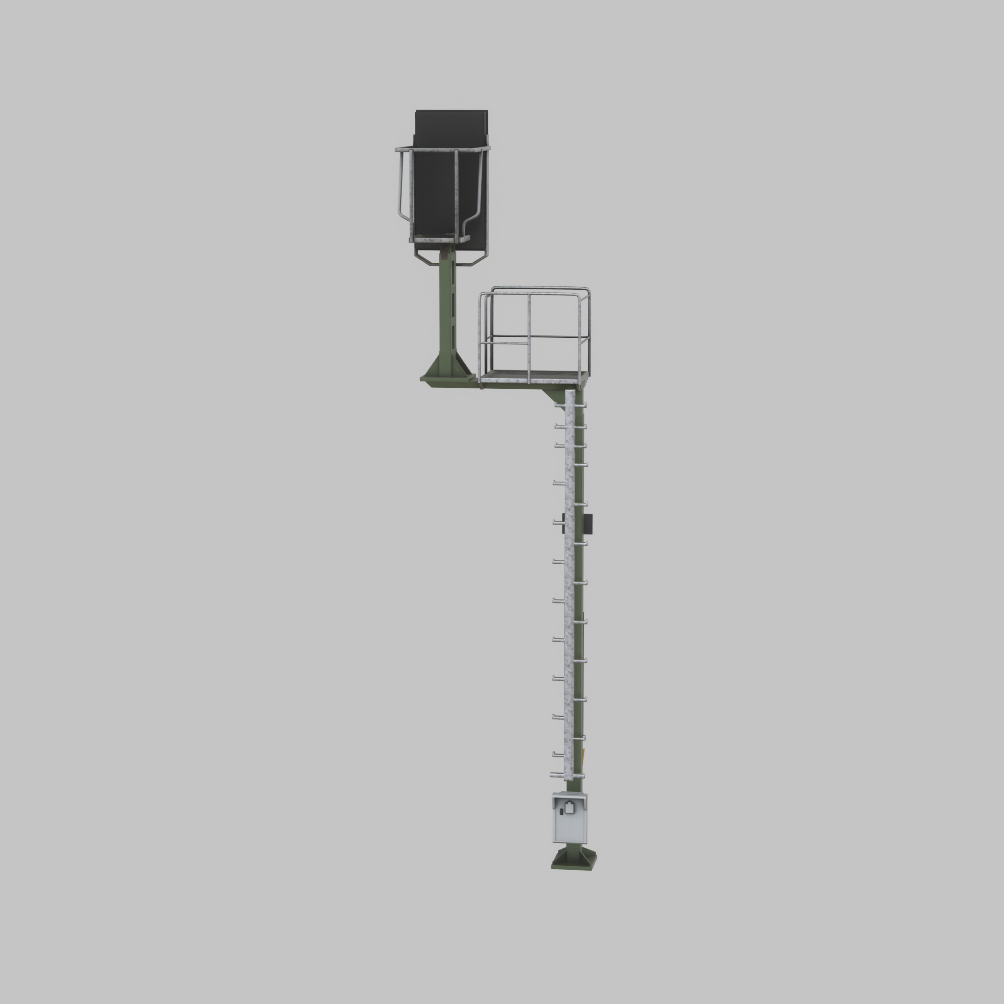 KS Railway Signal Post 7000mm Version-8 Low-poly 3D model_33