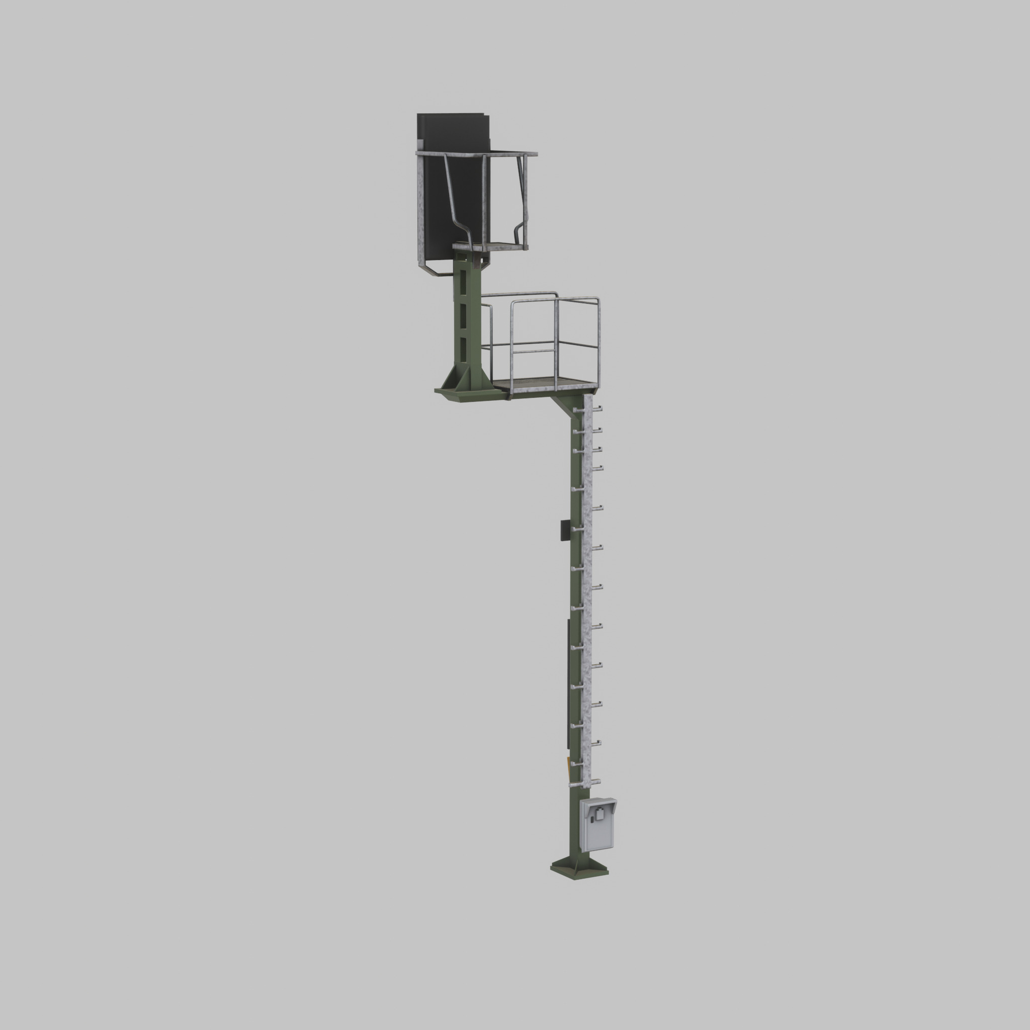 KS Railway Signal Post 7000mm Version-8 Low-poly 3D model_28