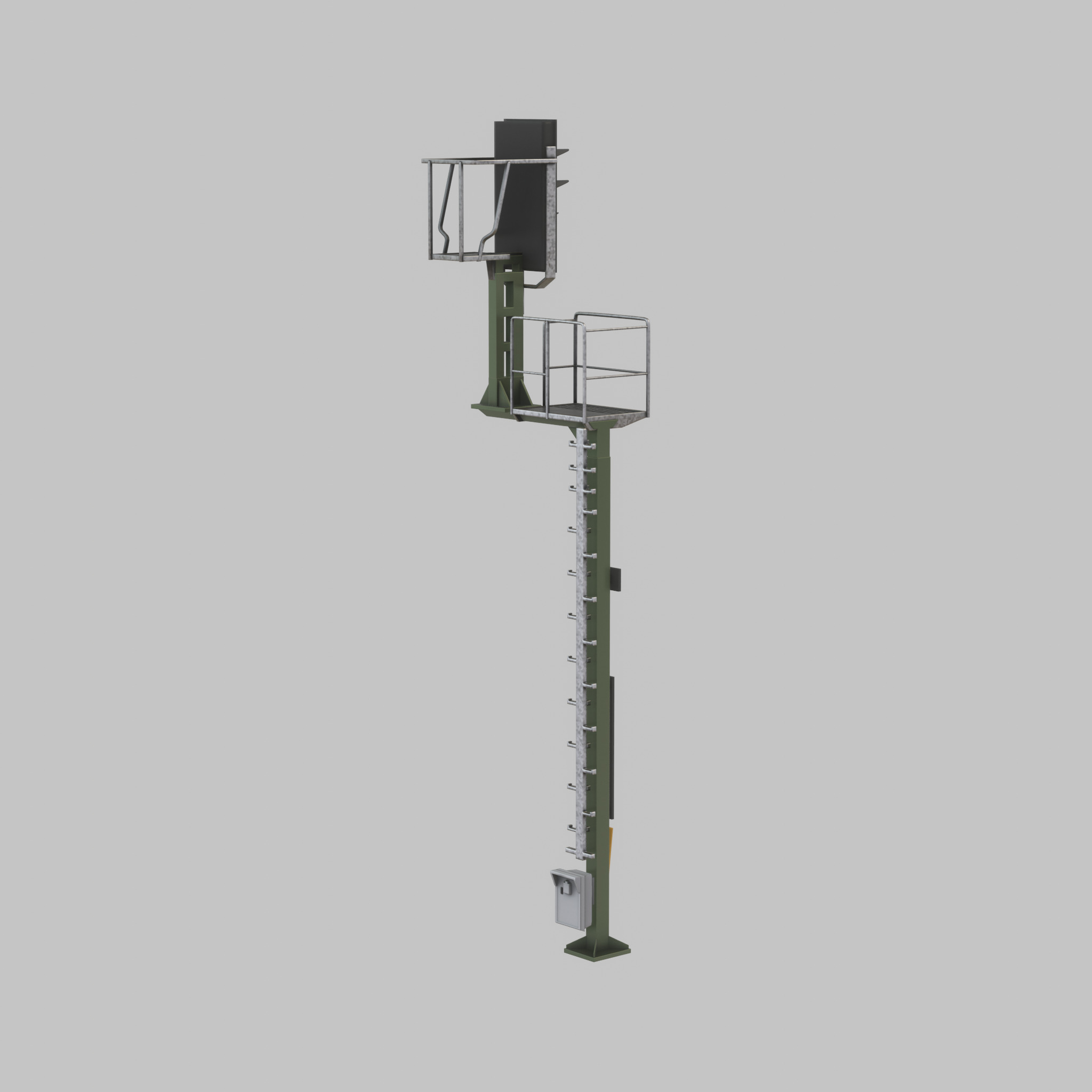 KS Railway Signal Post 7000mm Version-8 Low-poly 3D model_37