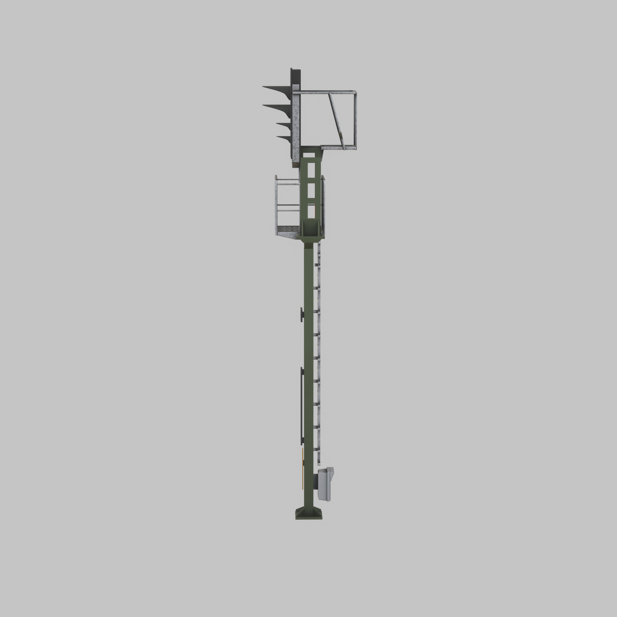 KS Railway Signal Post 7000mm Version-8 Low-poly 3D model_22