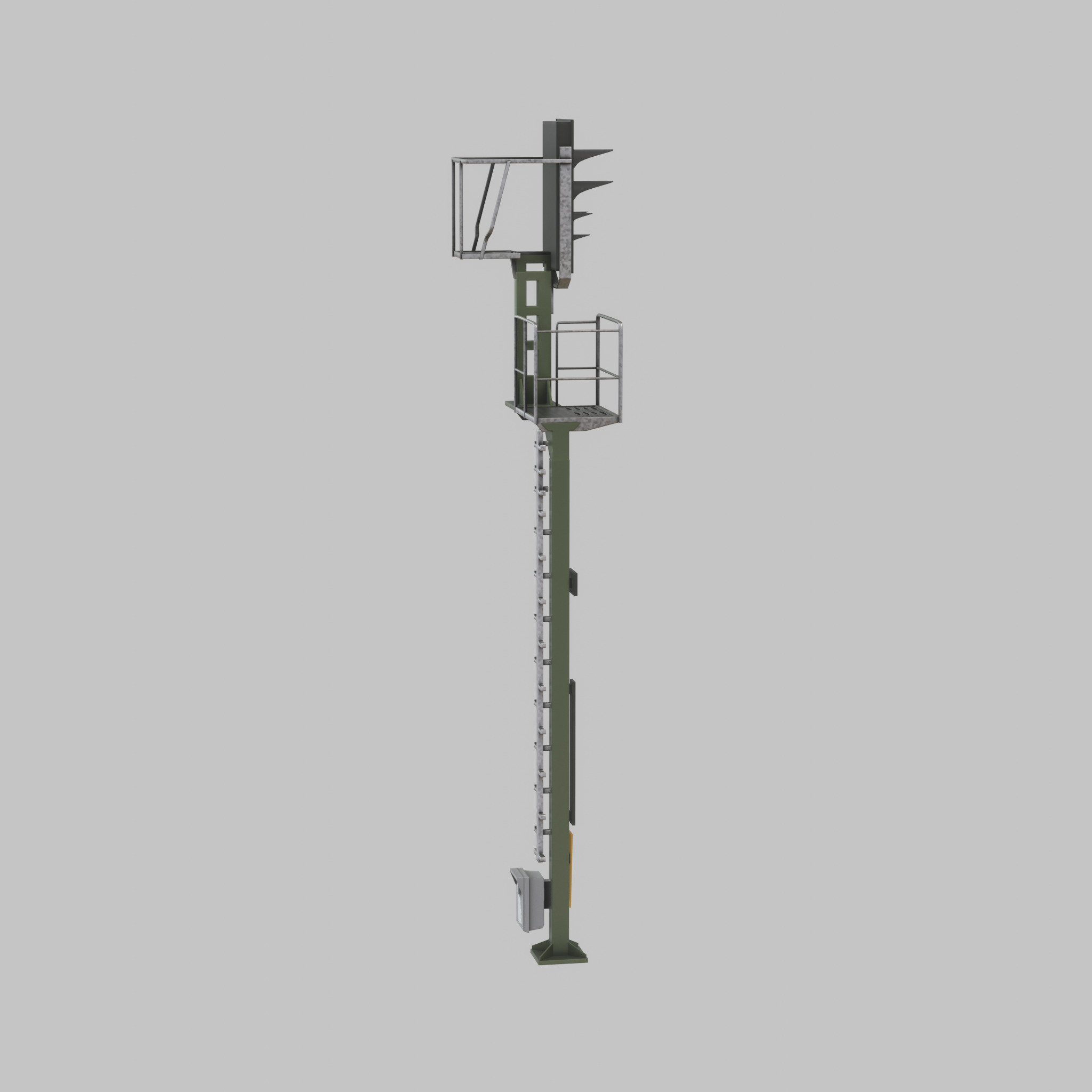 KS Railway Signal Post 7000mm Version-8 Low-poly 3D model_40