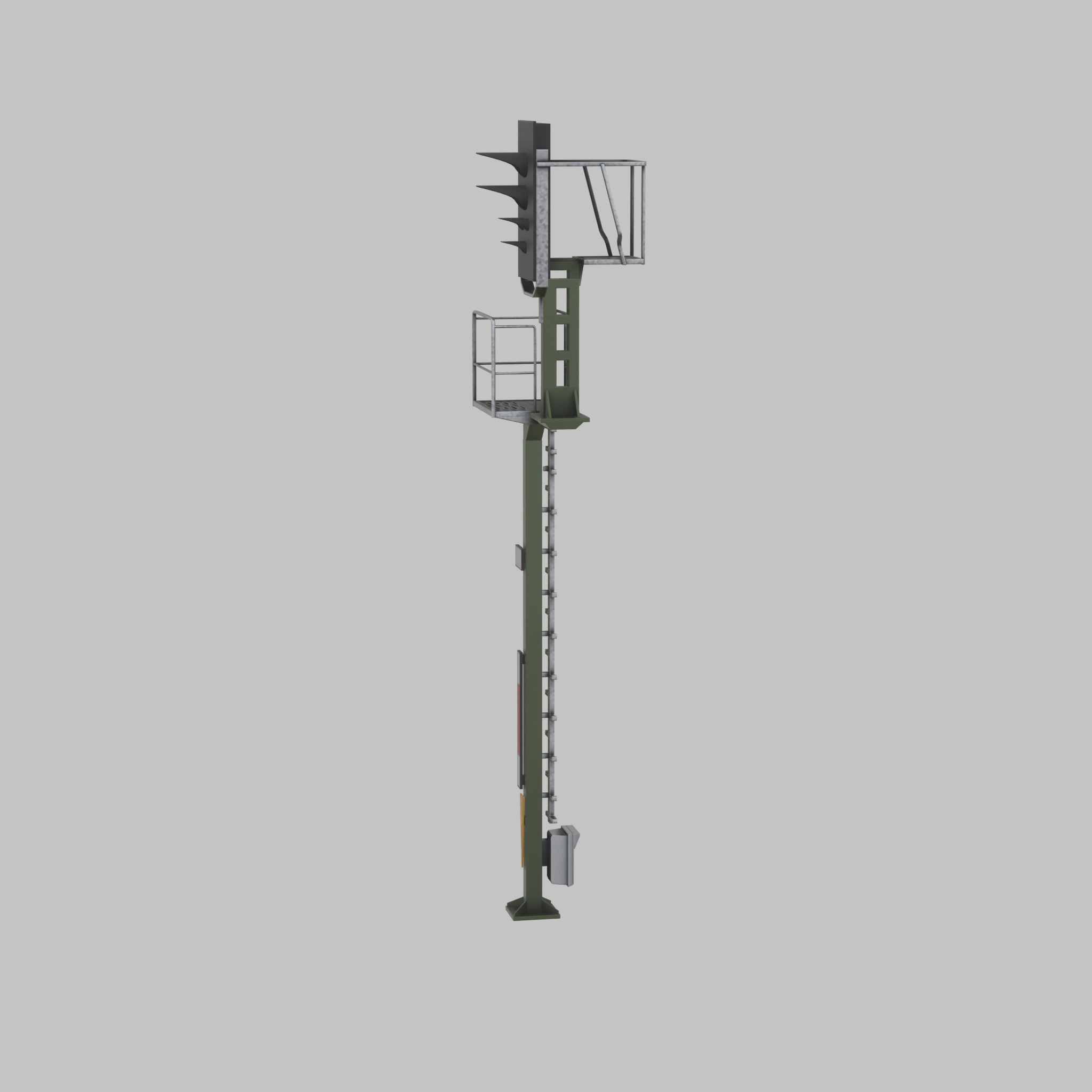 KS Railway Signal Post 7000mm Version-8 Low-poly 3D model_56