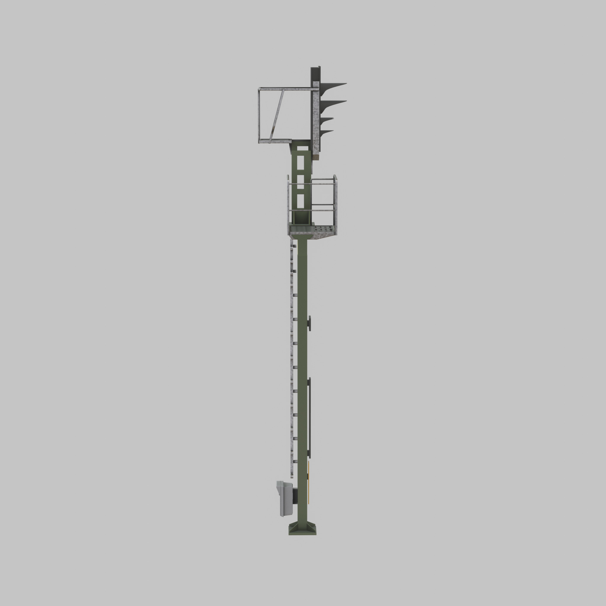 KS Railway Signal Post 7000mm Version-8 Low-poly 3D model_41