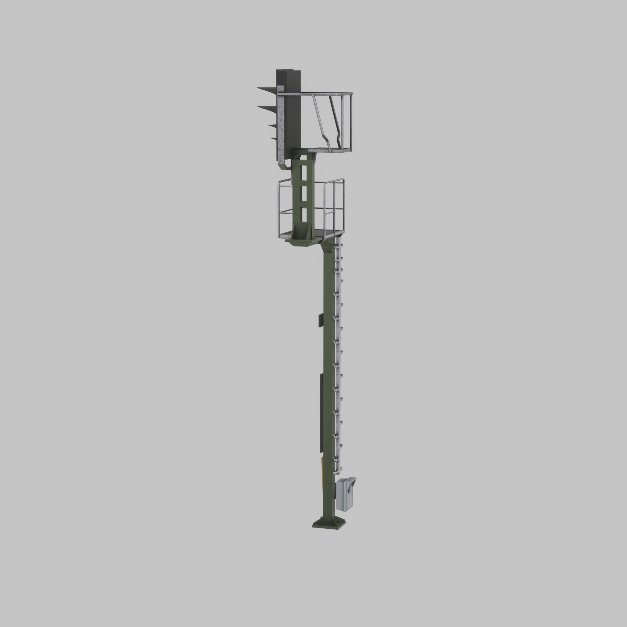 KS Railway Signal Post 7000mm Version-8 Low-poly 3D model_24