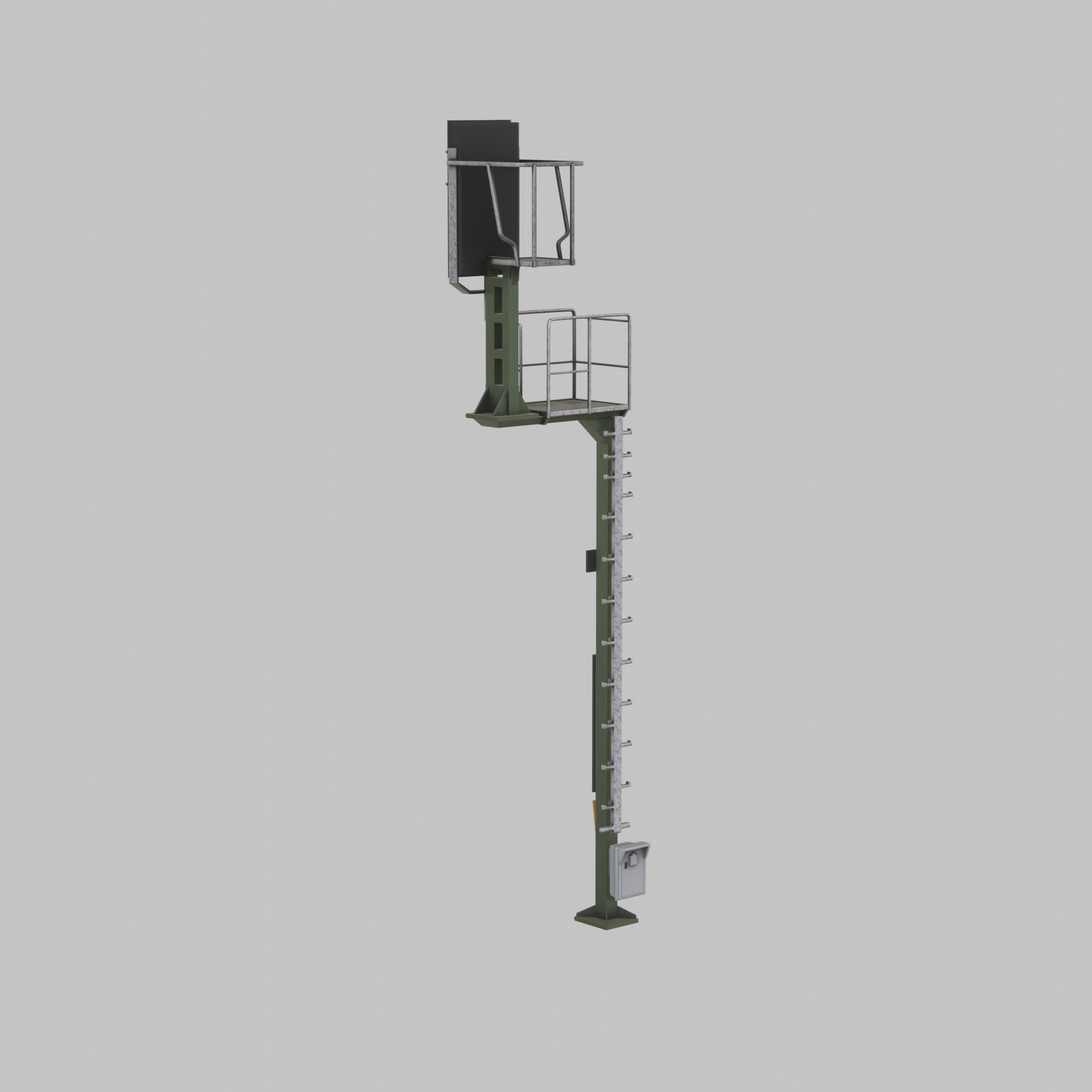 KS Railway Signal Post 7000mm Version-8 Low-poly 3D model_27
