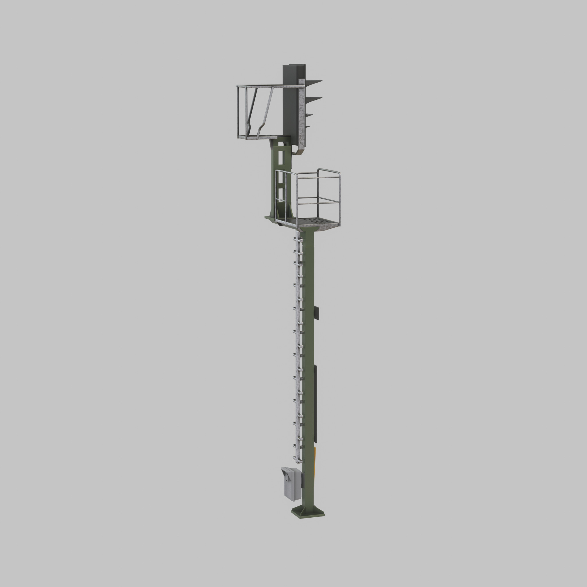 KS Railway Signal Post 7000mm Version-8 Low-poly 3D model_39