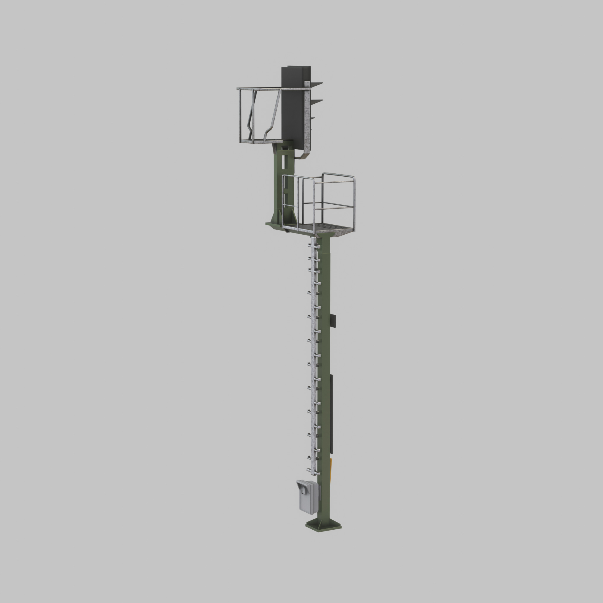 KS Railway Signal Post 7000mm Version-8 Low-poly 3D model_38