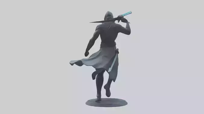 Futuristic Ninja statue model