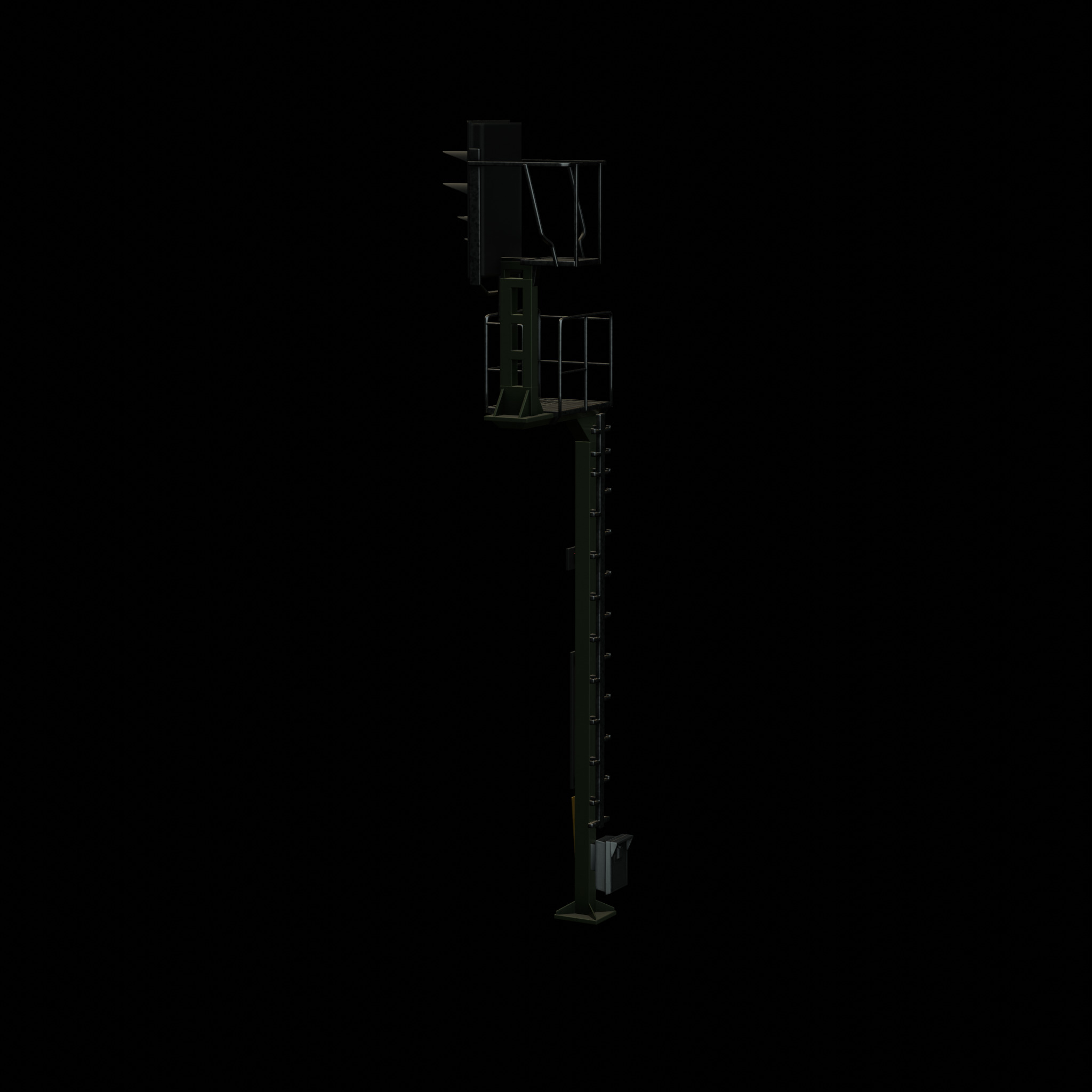KS Railway Signal Post 7000mm Version-9 Low-poly 3D model_25