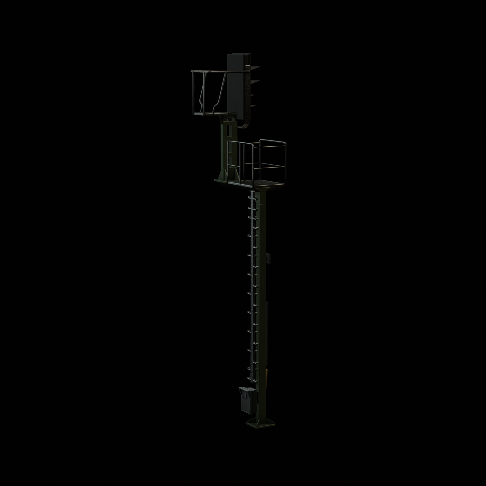 KS Railway Signal Post 7000mm Version-9 Low-poly 3D model_38
